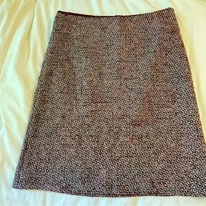 Loft Purple Tweed Wool Blend Pencil Skirt Size 10